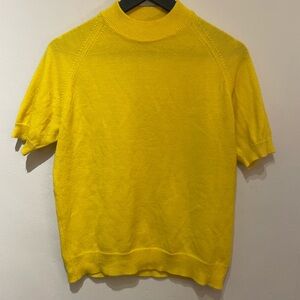 Bright Yellow Short Sleeve Sweater